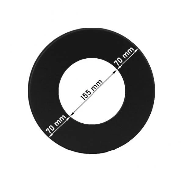 Wandrosette Mit 70 Mm Rand - 150 Mm Ø 4 Wandrosette Mit 70 Mm Rand - 150 Mm Ø – Bild 2