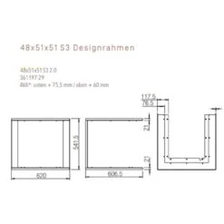 Panorama Kamineinsatz 48x51x51 S3 10kW DIBt -Derofenfuchs Verkäufe 48x51x51 S3 kamineinsatz Design blendrahmen 1280x1280