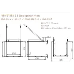 Panorama Kamineinsatz 48x51x51 S3 10kW DIBt -Derofenfuchs Verkäufe 48x51x51 S3 kamineinsatz Design blendrahmen massiv 1280x1280