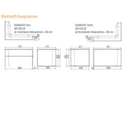 Eck-Kamineinsatz 63x40x42S Rechts Verglaste Hebetür 8kW DIBT -Derofenfuchs Verkäufe 63x40x42S designrahmen 1280x1280 1
