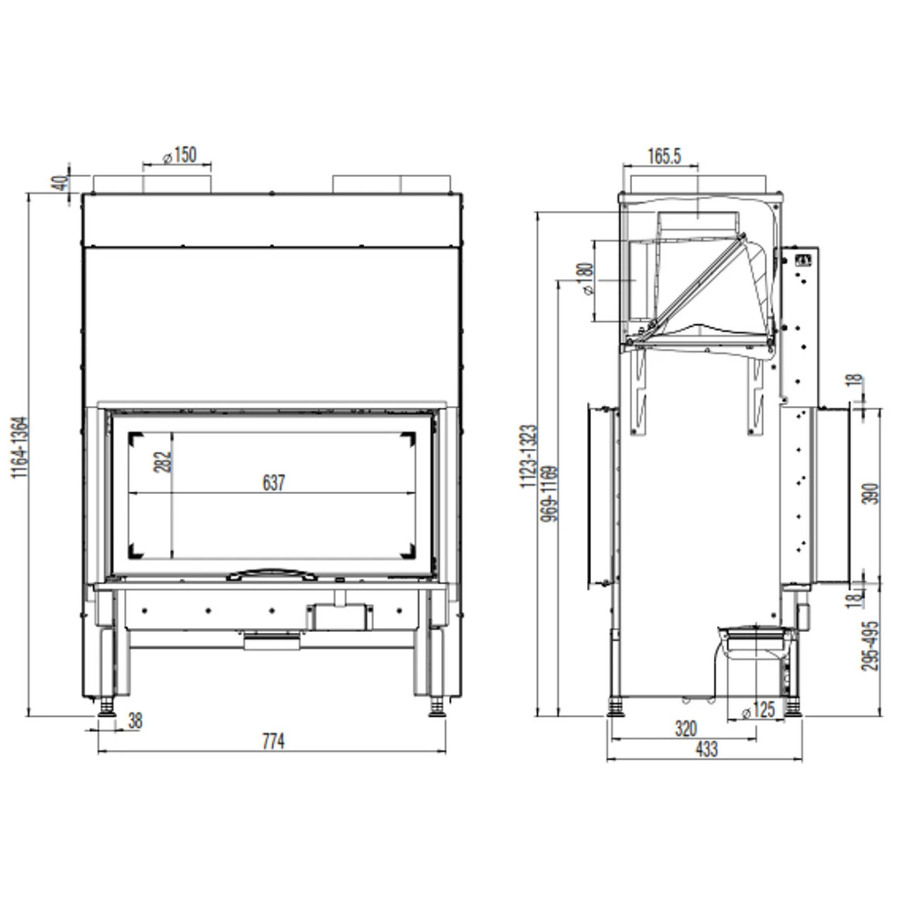 Tunnel Kamineinsatz 75x39SII 10kW Hebetür DIBt 7 Tunnel Kamineinsatz 75x39SII 10kW Hebetür DIBt – Bild 5