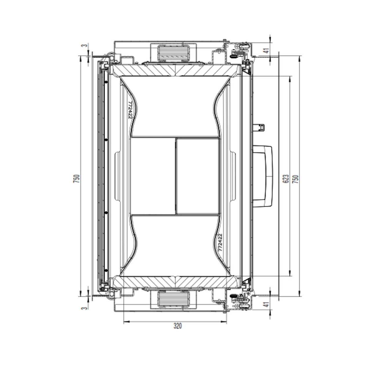 Tunnel Kamineinsatz 75x39SII 10kW Hebetür DIBt 8 Tunnel Kamineinsatz 75x39SII 10kW Hebetür DIBt – Bild 6