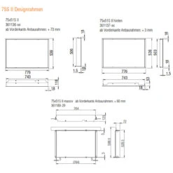 Tunnel Kamineinsatz 75x51SII 10kW Hebetür -Derofenfuchs Verkäufe 75x51S II designrahmen 1280x1280