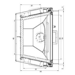 Kamineinsatz 75x57S 10kW Hebetür DIBt -Derofenfuchs Verkäufe 75x57S masse2 1280x1280