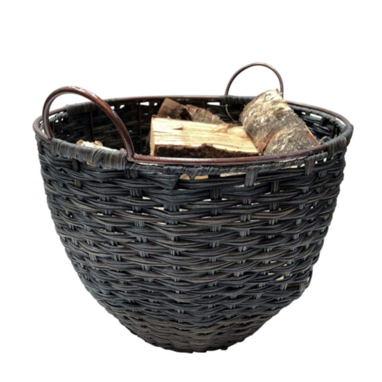 Holzkorb 48 Cm Ø Aus Kunststoff Geflochten In Dunkelbraun 3 Holzkorb 48 Cm Ø Aus Kunststoff Geflochten In Dunkelbraun