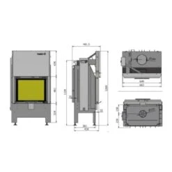 Heatro 55H Kamineinsatz Mit Hebetür 9kW 15 Heatro 55H Kamineinsatz Mit Hebetür 9kW -Derofenfuchs Verkäufe Kamineinsatz Hajduk Heatro 55H Masszeichnung 1280x1280