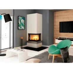 Heatro 55P Eck-Kamineinsatz 9kW Rechtsverglast -Derofenfuchs Verkäufe Kamineinsatz Hajduk Heatro 55P int 1280x1280