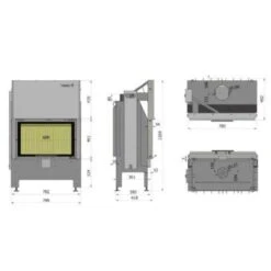Heatro 69H Kamineinsatz Mit Hebetür 11kW -Derofenfuchs Verkäufe Kamineinsatz Hajduk Heatro 69H Masszeichnung 1280x1280 1