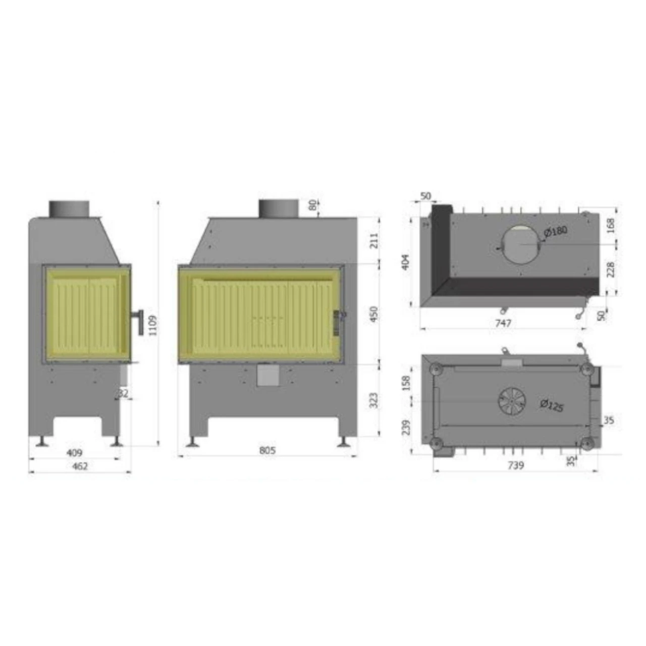 Heatro 69L Eck-Kamineinsatz 11kW Linksverglast 7 Heatro 69L Eck-Kamineinsatz 11kW Linksverglast – Bild 5