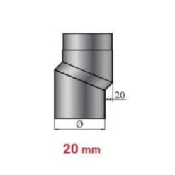 Versatzbogen 20 Mm Länge 275 Mm - 130 Mm Ø -Derofenfuchs Verkäufe SB 20 titel 1280x1280