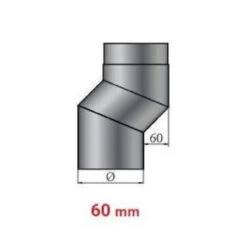 Versatzbogen 60 Mm Länge 315 Mm - 130 Mm Ø -Derofenfuchs Verkäufe SB 60 titel 1280x1280