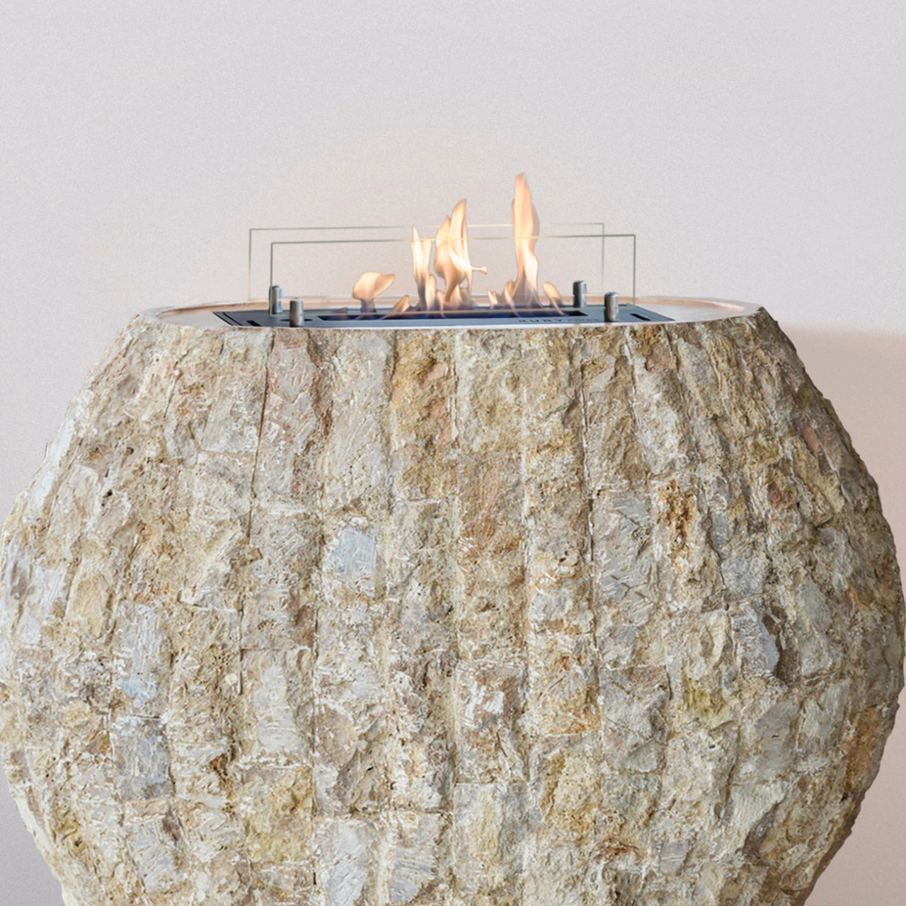 Shigo Naturstein Beige Bioethanol Kamin Mit Keramik Brenner 7 Shigo Naturstein Beige Bioethanol Kamin Mit Keramik Brenner – Bild 5