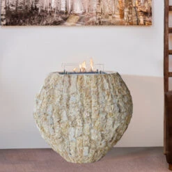 Shigo Naturstein Beige Bioethanol Kamin Mit Keramik Brenner