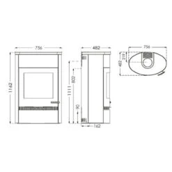 TT22HST Kaminofen 7kW In Schwarz 13 TT22HST Kaminofen 7kW In Schwarz -Derofenfuchs Verkäufe TT22HST masse 1280x1280