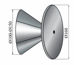 Verschlussdeckel Für Schornstein Öffnungen Mit 100 Bis 150mm Ø Verzinkt