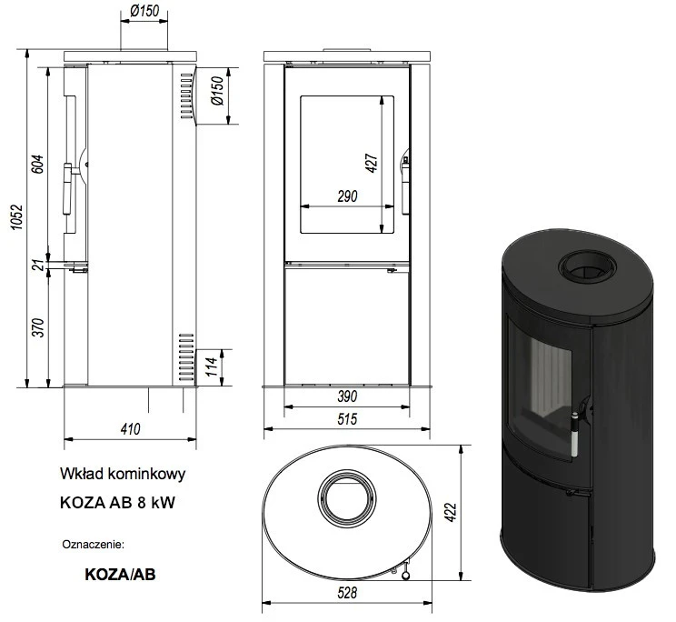 Koza AB Kaminofen 8kW 10 Koza AB Kaminofen 8kW – Bild 8