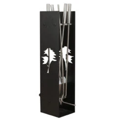 Designer Kaminbesteck Mit Baummotiv Schwarz