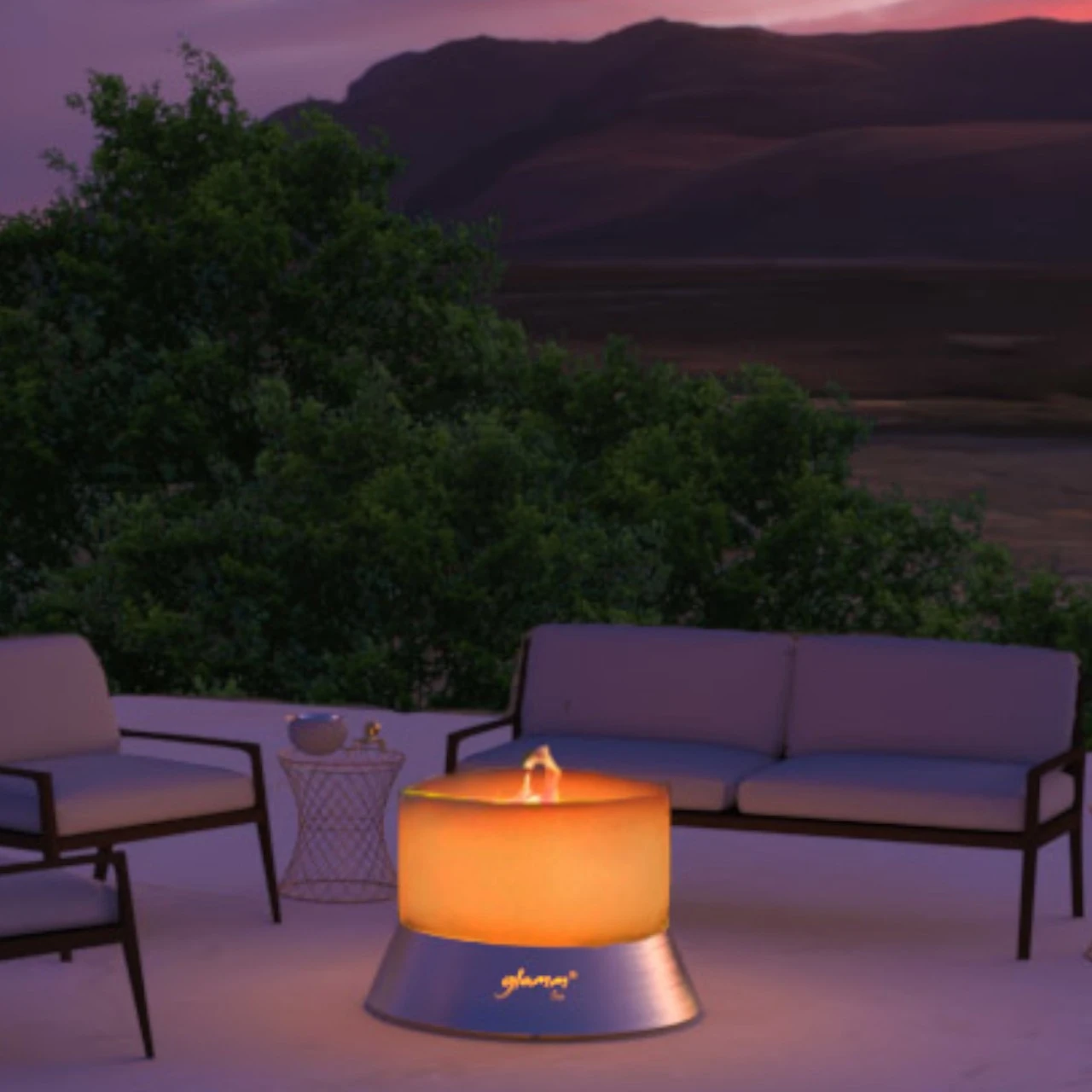 Alba Small Quarzglas Feuerschale Gartenkamin 7 Alba Small Quarzglas Feuerschale Gartenkamin – Bild 5