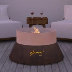 Alba Small Gaskamin Quarzglas Feuerschale Gartenkamin