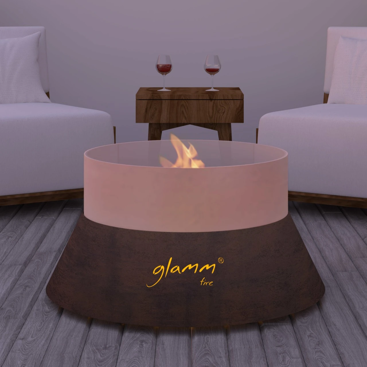 Alba Small Gaskamin Quarzglas Feuerschale Gartenkamin 3 Alba Small Gaskamin Quarzglas Feuerschale Gartenkamin