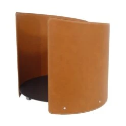 Aleya Designer Holzkorb Braun Aus Stahl Und Leder Mit Rollen