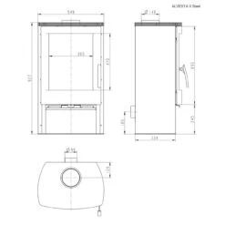 Alvesta II Kaminofen Schwarz 8kW -Derofenfuchs Verkäufe alvesta stahl masse kaminofen 1280x1280