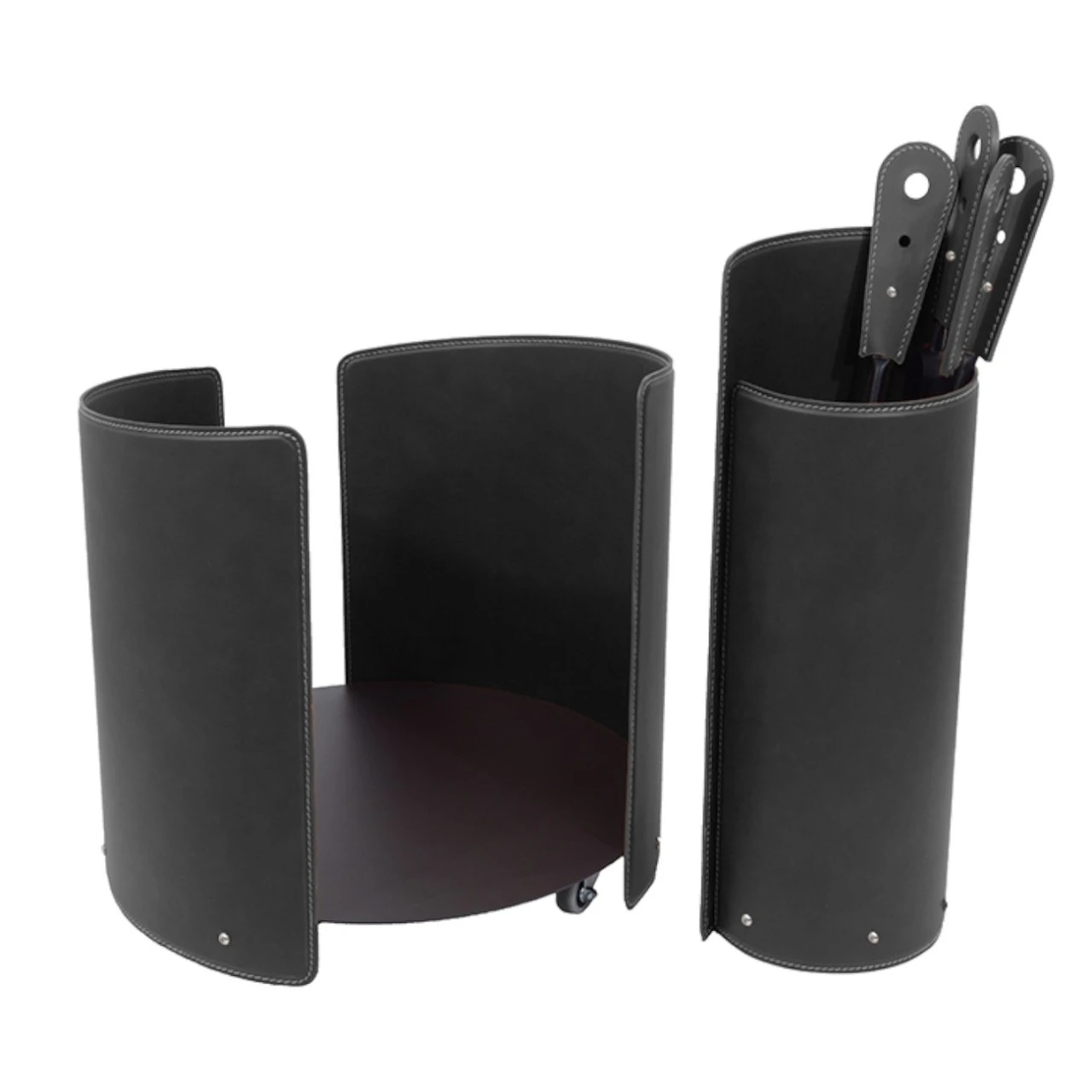 Alycad Designer Kaminbesteckset Und Holzkorb Schwarz 3 Alycad Designer Kaminbesteckset Und Holzkorb Schwarz