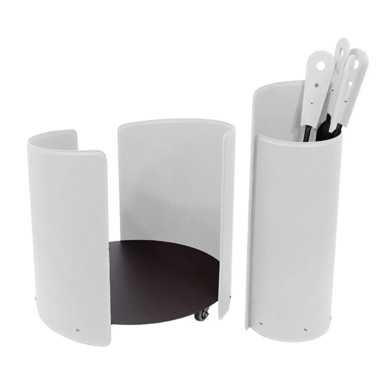 Alycad Designer Kaminbesteckset Und Holzkorb Weiß 3 Alycad Designer Kaminbesteckset Und Holzkorb Weiß