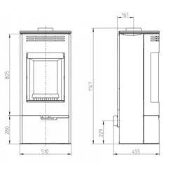 Andorra Kaminofen Braun 7kW 25 Andorra Kaminofen Braun 7kW -Derofenfuchs Verkäufe andorra masszeichnung 1280x1280