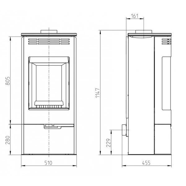 Andorra Kaminofen Braun 7kW 14 Andorra Kaminofen Braun 7kW – Bild 12