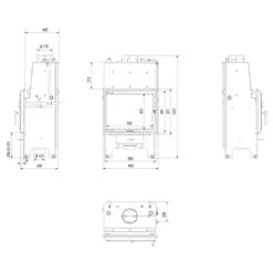 Aquario M12 Wasserführender-Kamineinsatz 12kW Doppelverglast -Derofenfuchs Verkäufe aquario m 12 dg masse 1280x1280