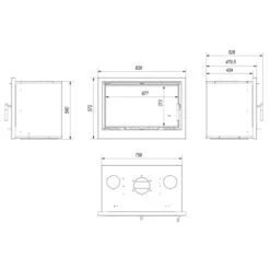 Arke 75 Kaminkassette Mit 8 KW Und Ventilator -Derofenfuchs Verkäufe arke 75 masse 1280x1280
