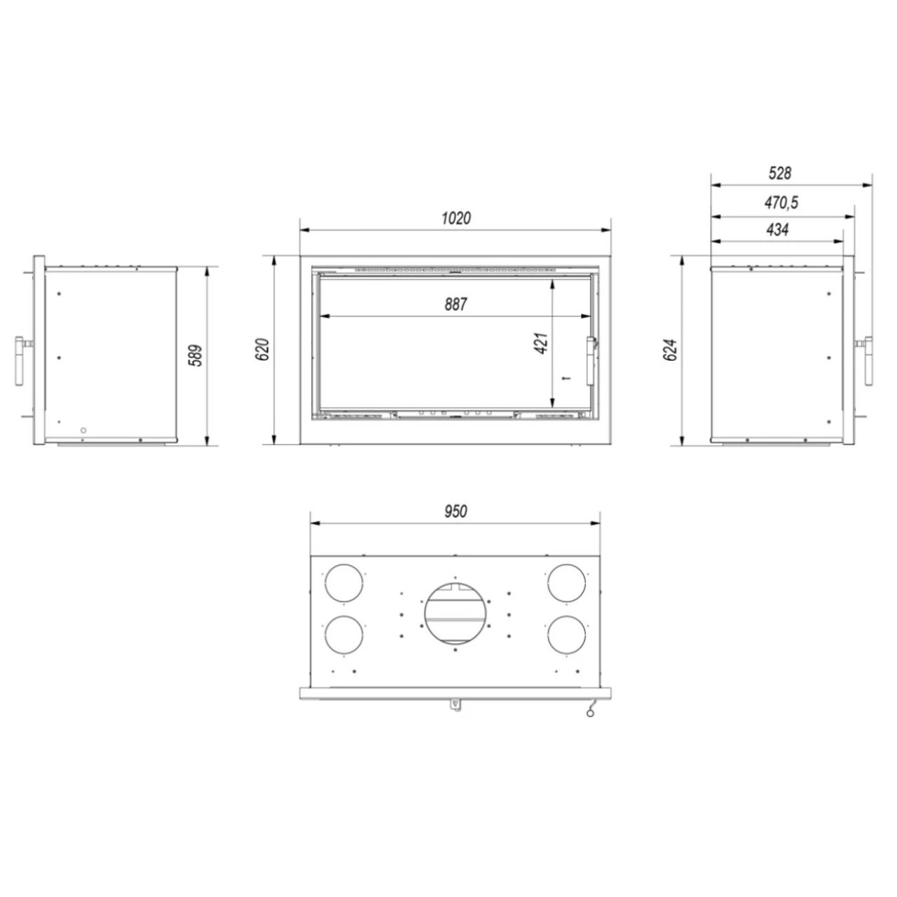 Arke 95 Warmluftkaminkassette 14 KW Mit Ventilator 7 Arke 95 Warmluftkaminkassette 14 KW Mit Ventilator – Bild 5