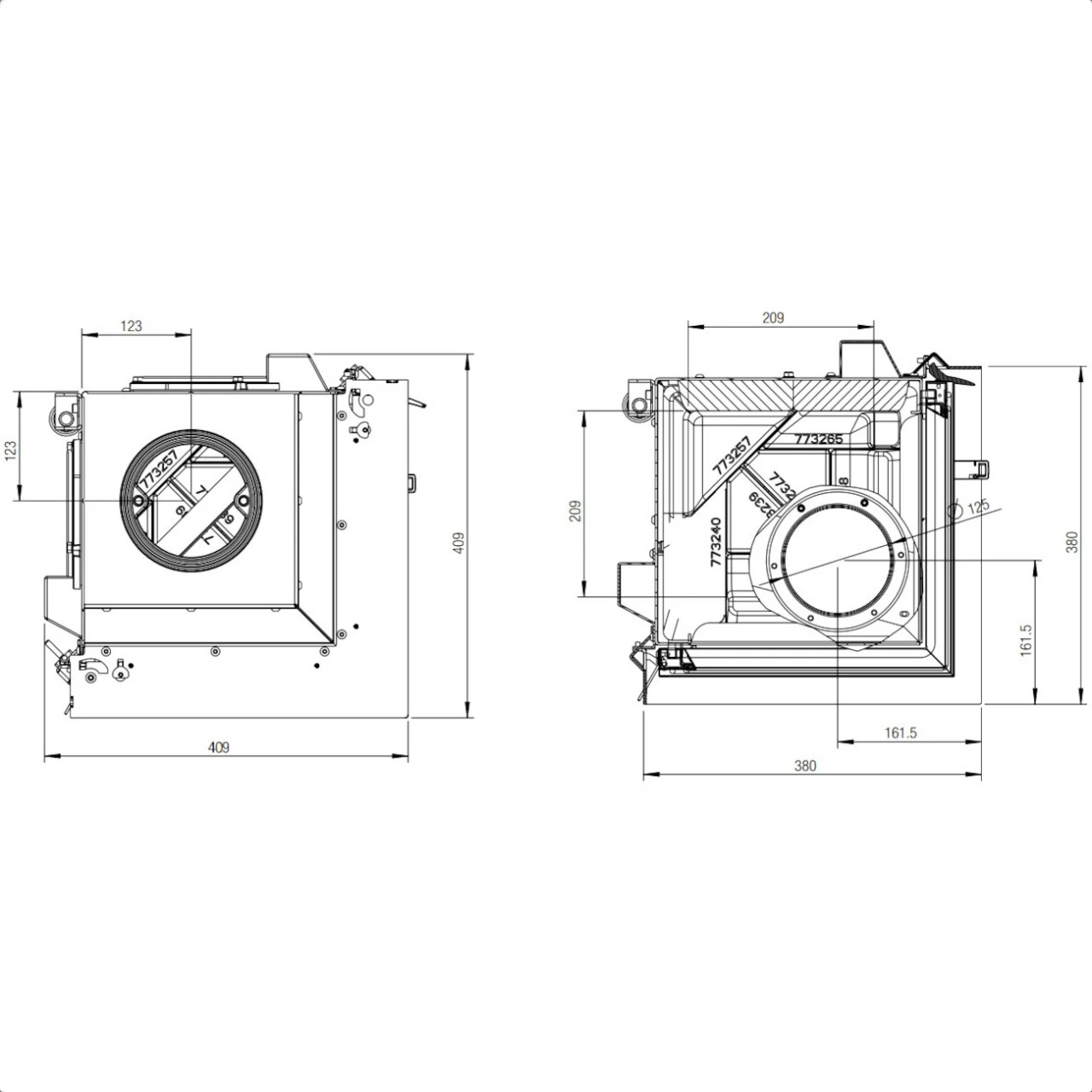 Eck-Kamineinsatz 38x38x57K 5kW DIBt 13 Eck-Kamineinsatz 38x38x57K 5kW DIBt – Bild 11