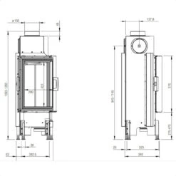 Eck-Kamineinsatz 38x38x57K 5kW DIBt 27 Eck-Kamineinsatz 38x38x57K 5kW DIBt -Derofenfuchs Verkäufe austroflamm 38x38x57k masse 1280x1280