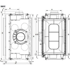 Tunnel-Kamineinsatz 80x64SII Mit Hebetür 10kW -Derofenfuchs Verkäufe austroflamm 80x64s ii masse2 1280x1280