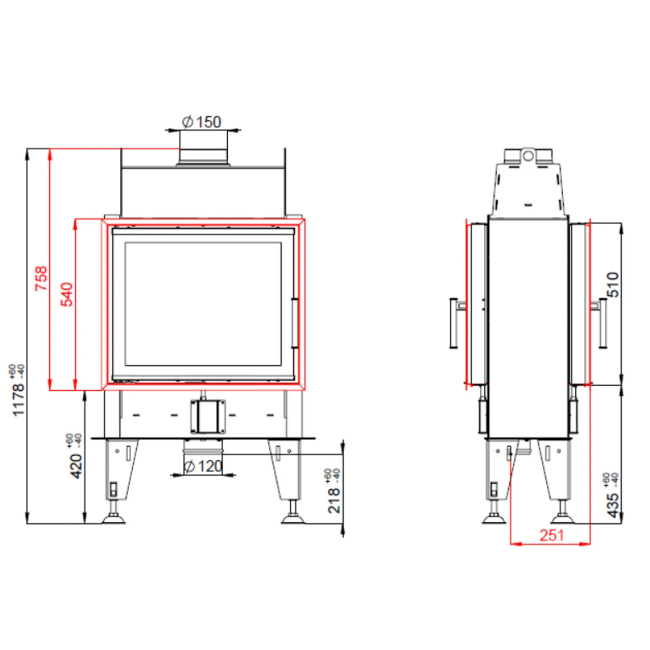Double Feel 6 Tunnel-Kamineinsatz 5kW 6 Double Feel 6 Tunnel-Kamineinsatz 5kW – Bild 4