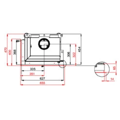 Therm 7CL Eck-Kamineinsatz Links Verglast 7kW -Derofenfuchs Verkäufe bef therm 7 cl masse1 1280x1280