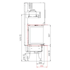 Therm V10C 3 Seitiger Panorama Kamineinsatz 13kW 17 Therm V10C 3 Seitiger Panorama Kamineinsatz 13kW -Derofenfuchs Verkäufe bef thermv10c masse2 1280x1280