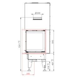 Therm V10CP Eck-Kamineinsatz Hebetür Rechts 13kW -Derofenfuchs Verkäufe bef thermv10cp masse2 1280x1280