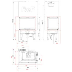 Aquatic WHV80CL Wasser Kamineinsatz 14kW Linksverglaste Hebetür -Derofenfuchs Verkäufe bef aquatic wh v 80 cl masse 1280x1280