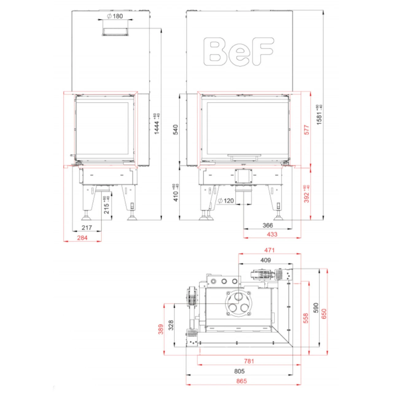 Aquatic WHV80CP Wasser Kamineinsatz 14kW Rechtsverglast Hebetür 6 Aquatic WHV80CP Wasser Kamineinsatz 14kW Rechtsverglast Hebetür – Bild 4