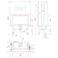 Aquatic WHV80 Wasser Kamineinsatz 14kW Hebetür -Derofenfuchs Verkäufe bef aquatic wh v 80 masse 1280x1280