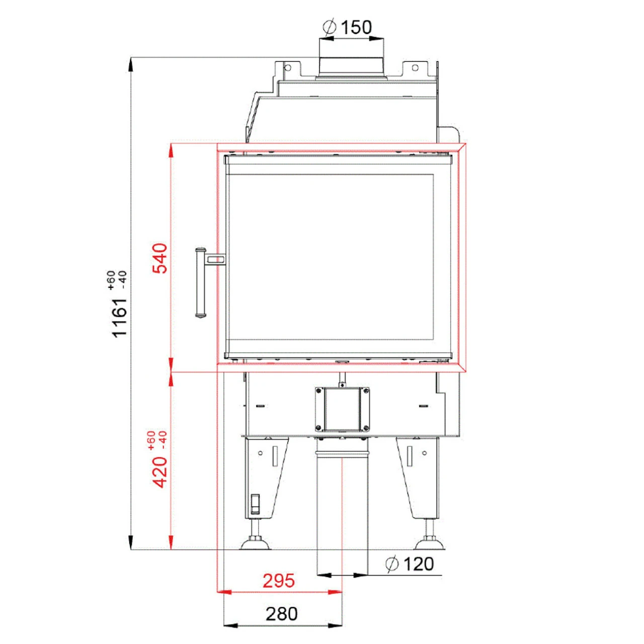 Therm 6CL Eckkamineinsatz Linksverglast 6kW 7 Therm 6CL Eckkamineinsatz Linksverglast 6kW – Bild 5