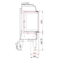 Therm 6CL Eckkamineinsatz Linksverglast 6kW 16 Therm 6CL Eckkamineinsatz Linksverglast 6kW -Derofenfuchs Verkäufe bef therm 6 cl masse2 1280x1280