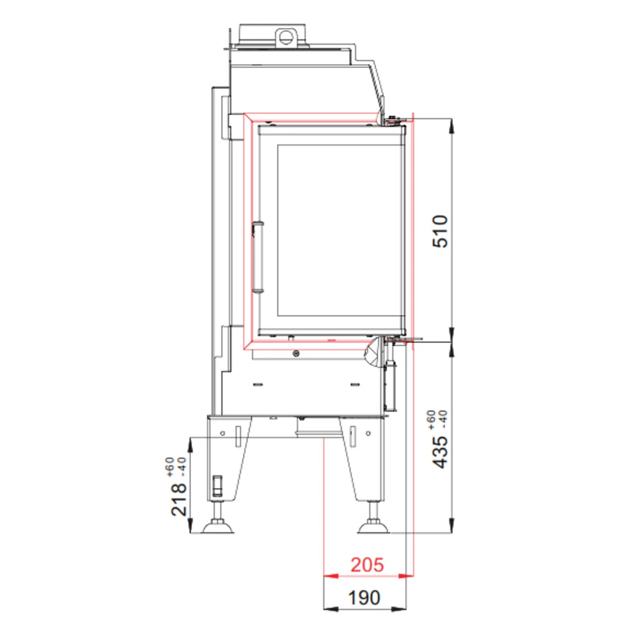 Therm 6CL Eckkamineinsatz Linksverglast 6kW 5 Therm 6CL Eckkamineinsatz Linksverglast 6kW – Bild 3