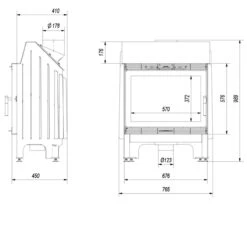 Blanka 12 Warmluft Kamineinsatz 11kW -Derofenfuchs Verkäufe blanka 670 570 gerade masse1 1280x1280