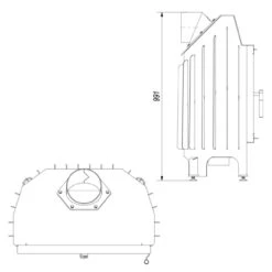 Blanka 12 Warmluft Kamineinsatz 11kW -Derofenfuchs Verkäufe blanka 670 570 gerade masse2 1280x1280