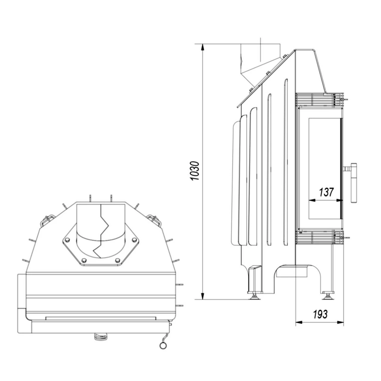 Blanka 8 Warmluft Kamineinsatz 8kW Links Verglast 7 Blanka 8 Warmluft Kamineinsatz 8kW Links Verglast – Bild 5