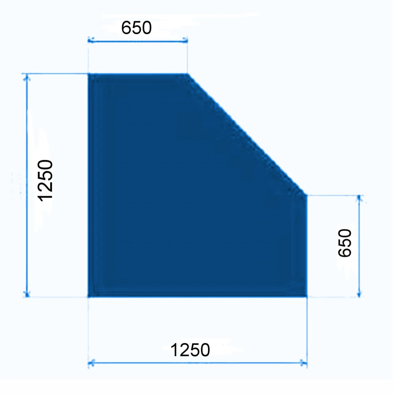 Glasbodenplatte Fünfeck Mit 1250x1250 Mm 5 Glasbodenplatte Fünfeck Mit 1250x1250 Mm – Bild 3
